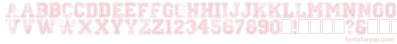 Colleged Font – Pink Fonts on White Background
