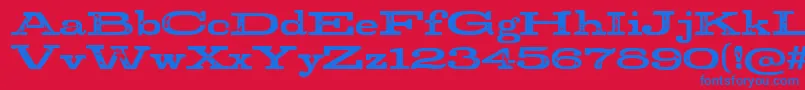 StudRegular Font – Blue Fonts on Red Background