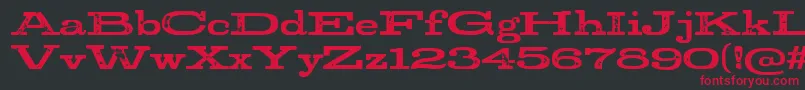 StudRegular Font – Red Fonts on Black Background