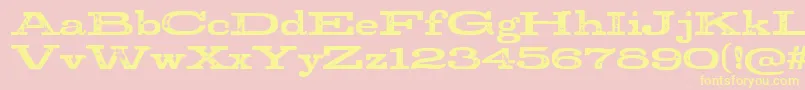 StudRegular-Schriftart – Gelbe Schriften auf rosa Hintergrund