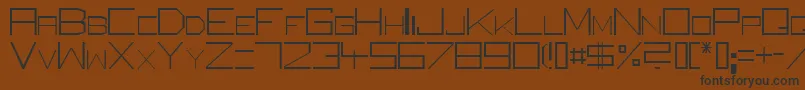 SquareUniqueThin Font – Black Fonts on Brown Background