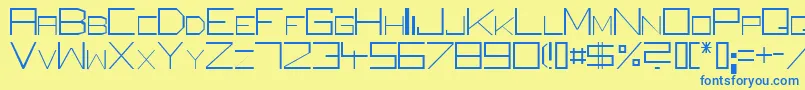 En savoir plus sur la police SquareUniqueThin Police SquareUniqueThin – polices bleues sur fond jaune