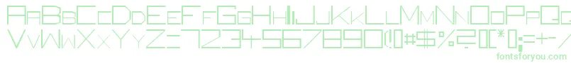 SquareUniqueThin Font – Green Fonts on White Background