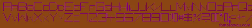 SquareUniqueThin Font – Purple Fonts on Brown Background