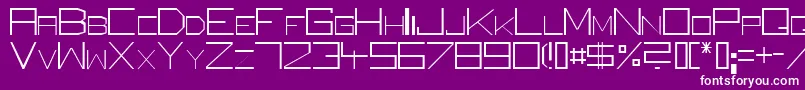 SquareUniqueThin Font – White Fonts on Purple Background