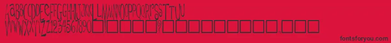 DaytripperPlain Font – Black Fonts on Red Background