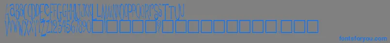 DaytripperPlain Font – Blue Fonts on Gray Background