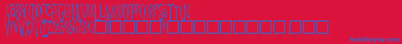 DaytripperPlain Font – Blue Fonts on Red Background