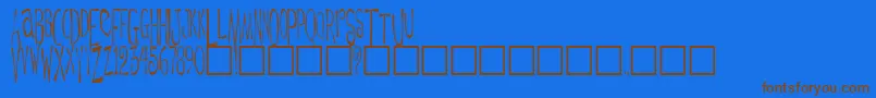 Police DaytripperPlain – polices brunes sur fond bleu