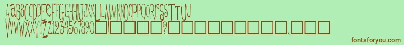 DaytripperPlain Font – Brown Fonts on Green Background