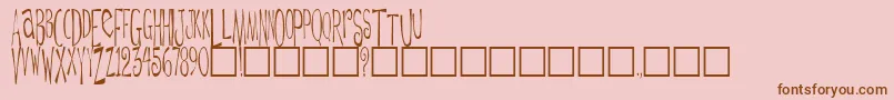 DaytripperPlain-Schriftart – Braune Schriften auf rosa Hintergrund