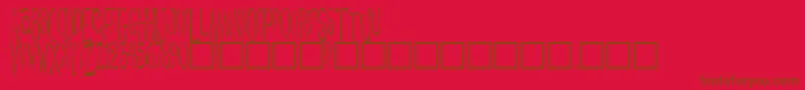 DaytripperPlain Font – Brown Fonts on Red Background