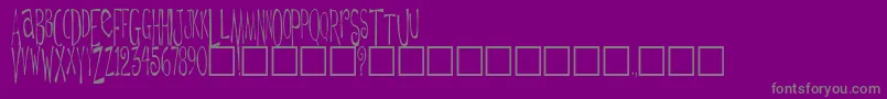 Weitere Informationen zur DaytripperPlain-Schriftart DaytripperPlain-Schriftart – Graue Schriften auf violettem Hintergrund