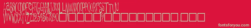 DaytripperPlain Font – Green Fonts on Red Background