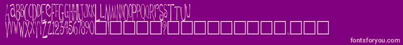 DaytripperPlain Font – Pink Fonts on Purple Background