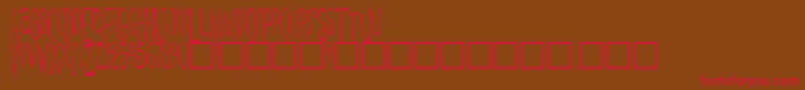 DaytripperPlain Font – Red Fonts on Brown Background