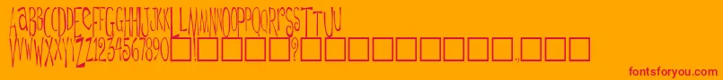 DaytripperPlain Font – Red Fonts on Orange Background