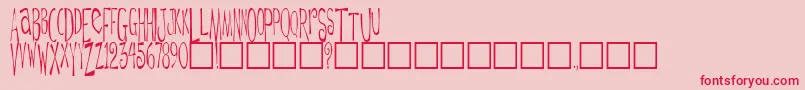 DaytripperPlain Font – Red Fonts on Pink Background