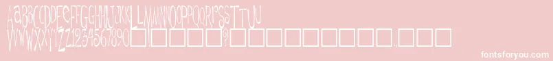 Fonte DaytripperPlain – fontes brancas em um fundo rosa