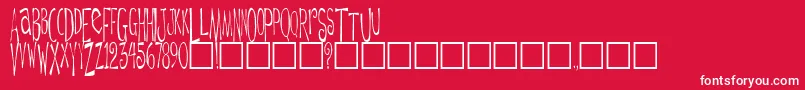 DaytripperPlain Font – White Fonts on Red Background