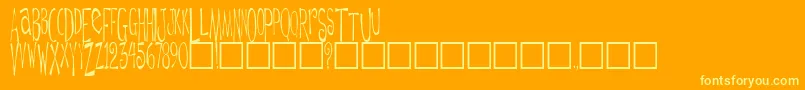 Подробнее о шрифте DaytripperPlain Шрифт DaytripperPlain – жёлтые шрифты на оранжевом фоне