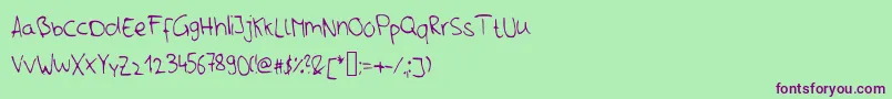 Nils Font – Purple Fonts on Green Background