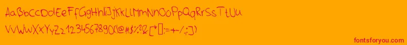 Nils Font – Red Fonts on Orange Background