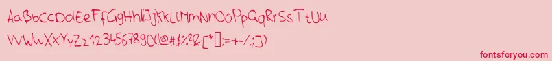 Nils Font – Red Fonts on Pink Background