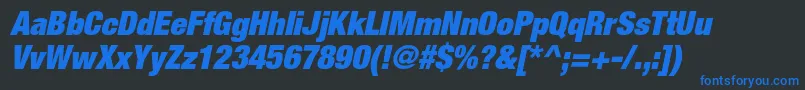 HelveticaneueltstdXblkcno Font – Blue Fonts on Black Background