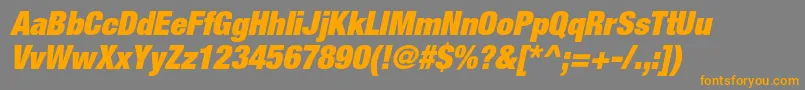 HelveticaneueltstdXblkcno Font – Orange Fonts on Gray Background