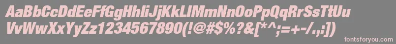 HelveticaneueltstdXblkcno Font – Pink Fonts on Gray Background