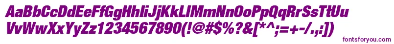 HelveticaneueltstdXblkcno Font – Purple Fonts on White Background