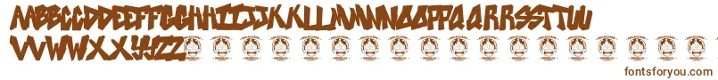 Sweetasrevenge-Schriftart – Braune Schriften auf weißem Hintergrund