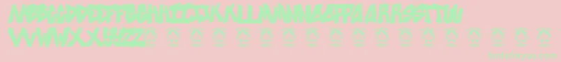 Sweetasrevenge Font – Green Fonts on Pink Background