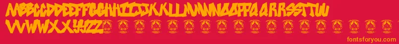 fuente Sweetasrevenge – Fuentes Naranjas Sobre Fondo Rojo