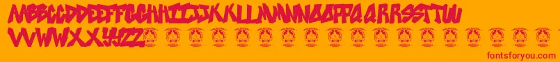 Sweetasrevenge-fontti – punaiset fontit oranssilla taustalla