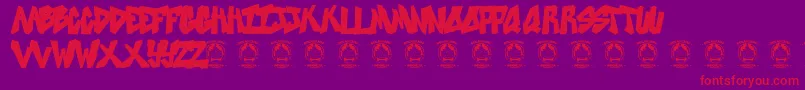 Sweetasrevenge-fontti – punaiset fontit violetilla taustalla