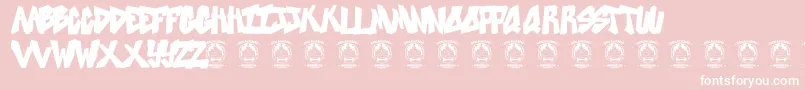 Police Sweetasrevenge – polices blanches sur fond rose