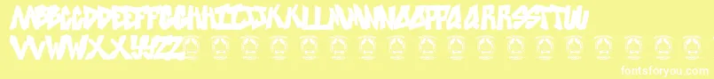 fuente Sweetasrevenge – Fuentes Blancas Sobre Fondo Amarillo
