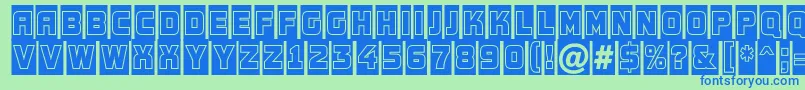 AConceptotitulnrcmgr Font – Blue Fonts on Green Background