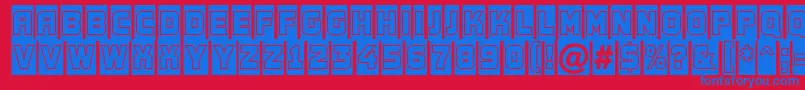 AConceptotitulnrcmgr Font – Blue Fonts on Red Background