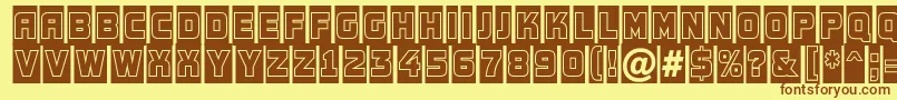 AConceptotitulnrcmgr Font – Brown Fonts on Yellow Background