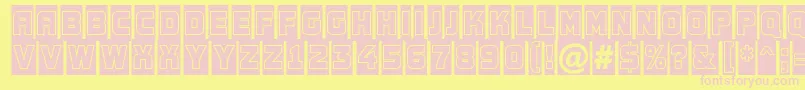 AConceptotitulnrcmgr Font – Pink Fonts on Yellow Background
