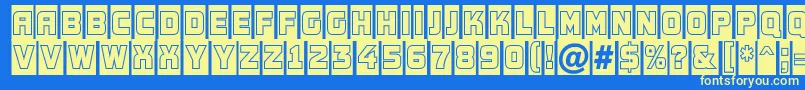 AConceptotitulnrcmgr Font – Yellow Fonts on Blue Background