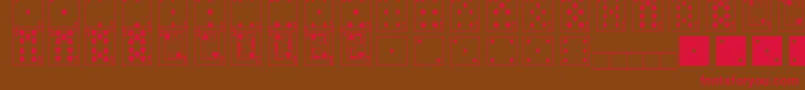 Cards Font – Red Fonts on Brown Background