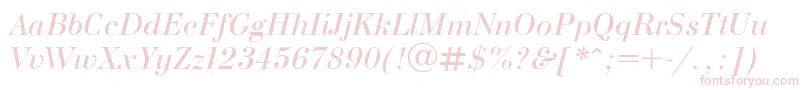 Bodonii Font – Pink Fonts on White Background