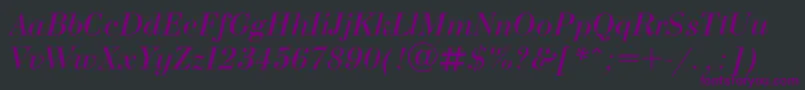 Bodonii Font – Purple Fonts on Black Background