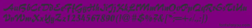 I770ScriptRegular Font – Black Fonts on Purple Background