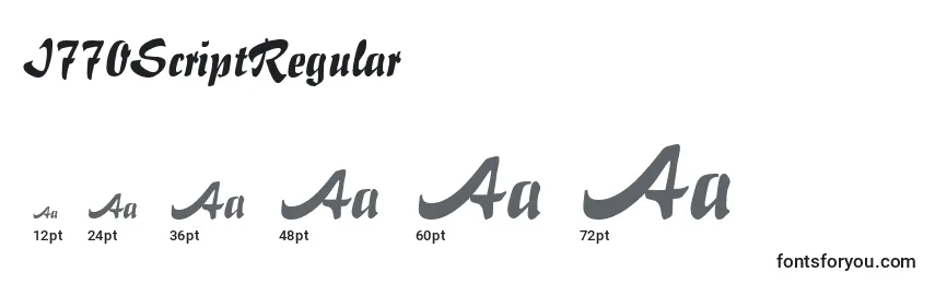 I770ScriptRegular Font Sizes