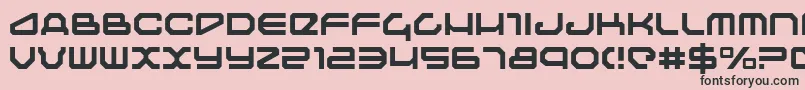 Travelerlight Font – Black Fonts on Pink Background
